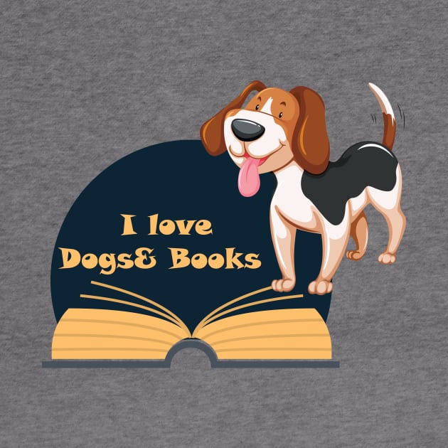 I Love Dogs& Books by Maha Fadel Designs